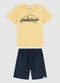 Malwee Kids - Conjunto Outdoor em Moletinho Bege - variação: Amarelo