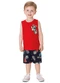 Malwee Kids - Conjunto País do Futebol Branco - variação: Vermelho