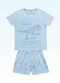 Fakini Kids - Conjunto Pijama Camiseta e Bermuda Verde - variação: Azul
