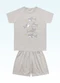 Fakini Kids - Conjunto Pijama Camiseta e Bermuda Cinza - variação: Cinza