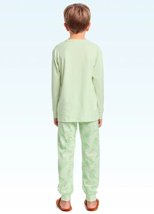 Fakini Kids - Conjunto Pijama Camiseta e Calça Verde - FAKINI KIDS