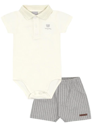Pulla Bulla - Conjunto Piquet com Elastano Bege - PULLA BULLA