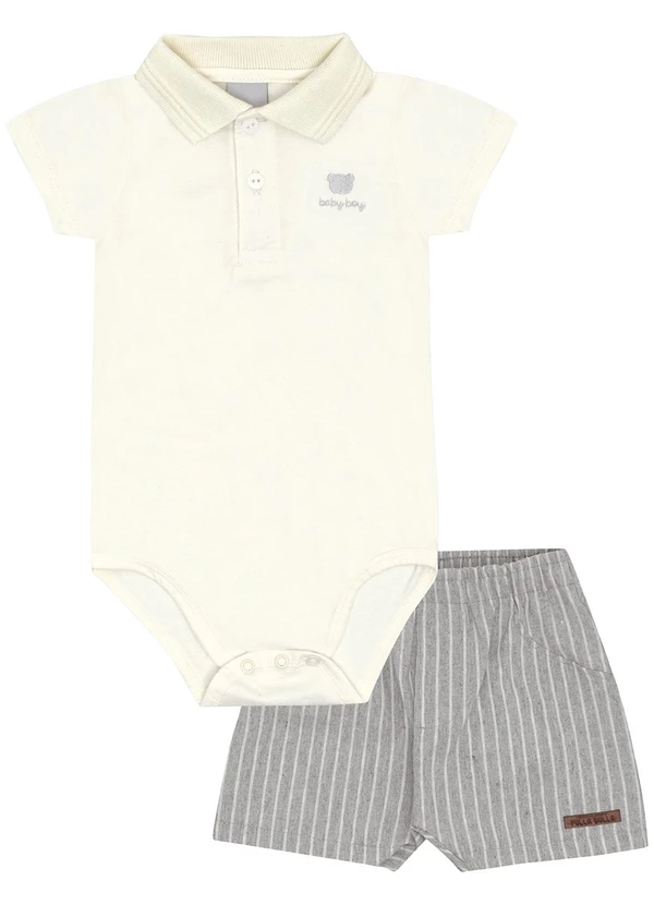 Pulla Bulla - Conjunto Piquet com Elastano Bege