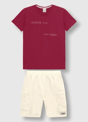 Carinhoso - Conjunto Places To Explore em Moletinho Vermelho - CARINHOSO