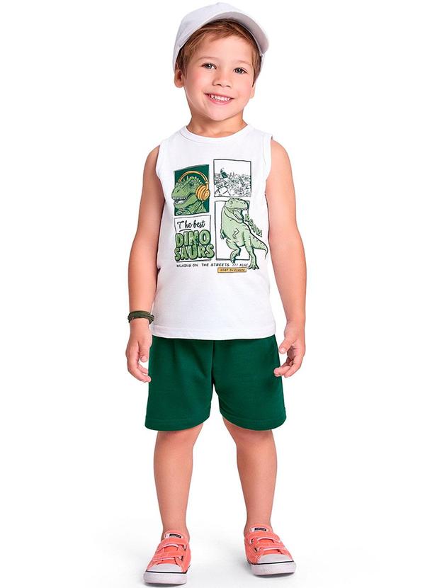 Alenice - Conjunto Play Dino Meninos Branco