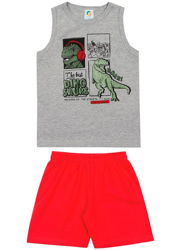 Alenice - Conjunto Play Dino Meninos Cinza