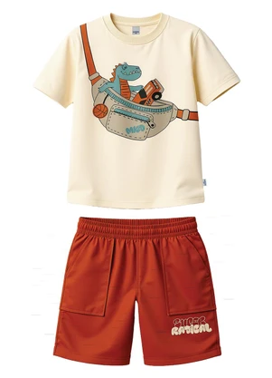 Malwee Kids - Conjunto Pochete com Bordado Off White - MALWEE KIDS