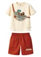 Malwee Kids - Conjunto Pochete com Bordado Azul - variação: Off White
