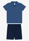 Rovi Kids - Conjunto Polo com Bermuda Infantil Verde - variação: Azul