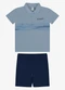 Rovi Kids - Conjunto Polo com Bermuda Infantil Azul - variação: Azul