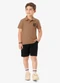 Rovi Kids - Conjunto Polo com Bermuda Infantil Verde - variação: Marrom