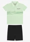 Rovi Kids - Conjunto Polo com Bermuda Infantil Azul - variação: Verde