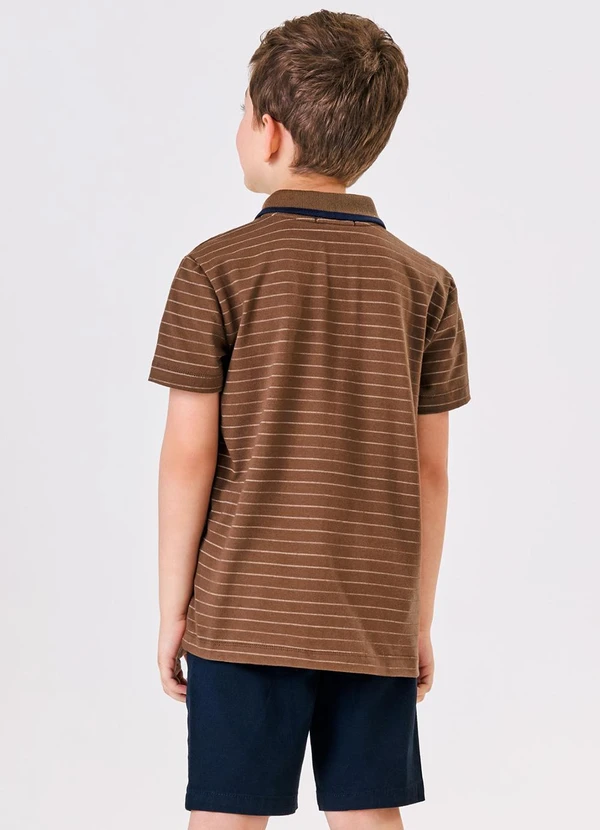 Trick Nick - Conjunto Polo com Bermuda Masculino Marrom 2