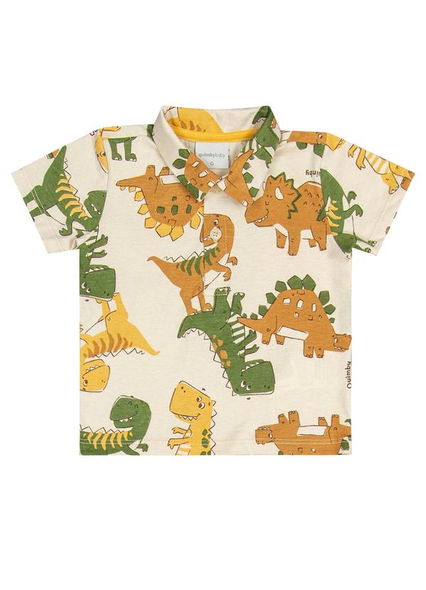Quimby - Conjunto Polo e Bermuda Bebê Menino Bege 2