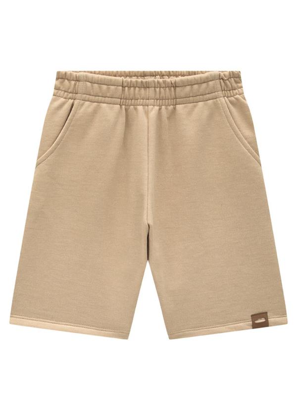 Marlan - Conjunto Polo e Bermuda em Moletinho Jeans Bege 2