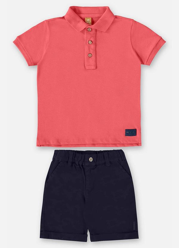 Up Baby - Conjunto Polo e Bermuda Vermelho 2