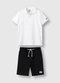 Carinhoso - Conjunto Polo em Cotton Light Branco - variação: Branco
