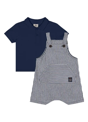 Quimby - Conjunto Polo Jardineira Azul - QUIMBY
