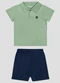Reirex - Conjunto Polo Meia Malhad e Bermuda Verde - variação: Verde