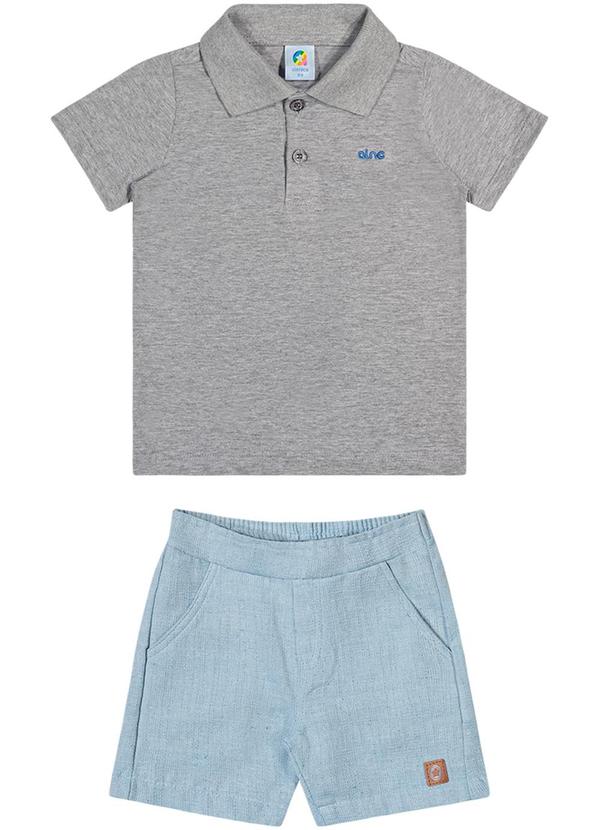 Alenice - Conjunto Polo New London Menino Cinza