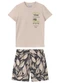 Malwee Kids - Conjunto Racer Microfibra Taupe - variação: Bege