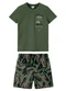 Malwee Kids - Conjunto Racer Microfibra Taupe - variação: Verde Militar