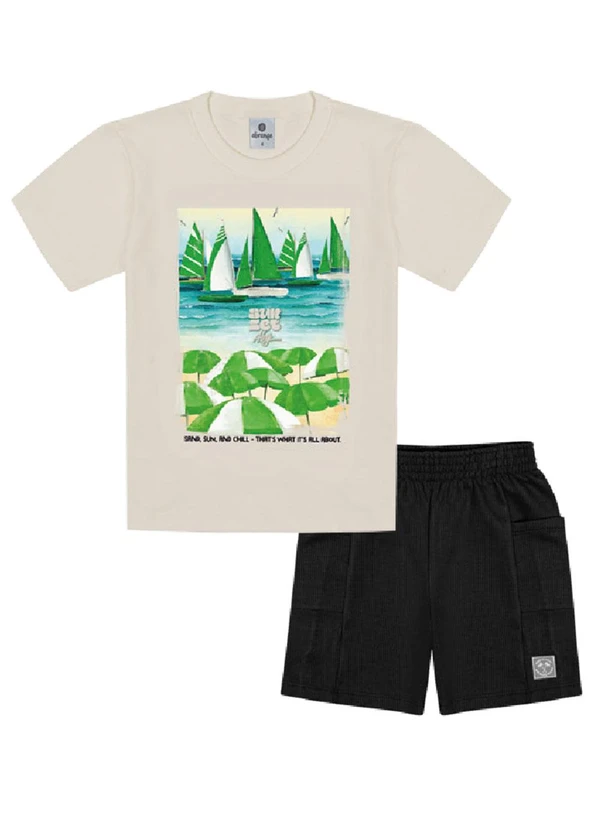 Abrange - Conjunto Praia Cinza e Preto Abrange