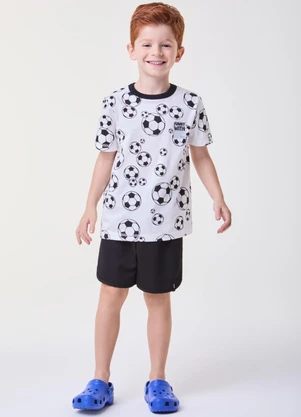 Bimbi - Conjunto Preto e Branco de Futebol Preto - BIMBI