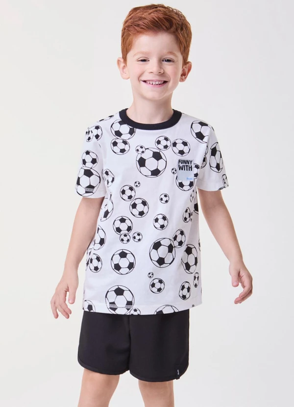 Bimbi - Conjunto Preto e Branco de Futebol Preto