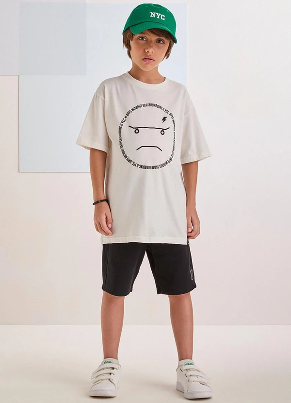 Youccie - Conjunto Preto e Branco Estampado Pérola