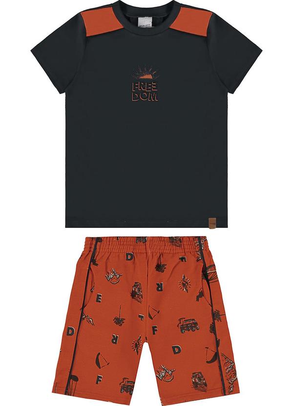 Malwee Kids - Conjunto Preto Freedom com Moletinho Menino 2