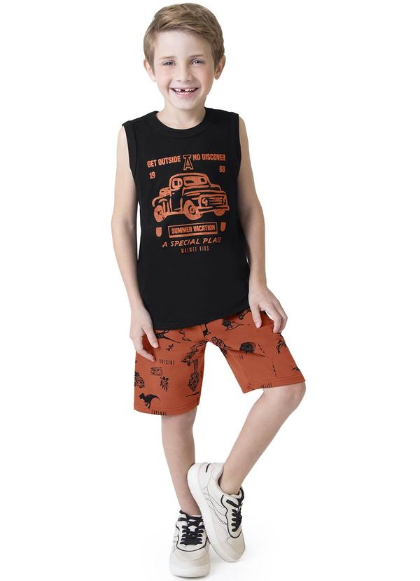 Malwee Kids - Conjunto Preto Get Outside em Moletinho Menino