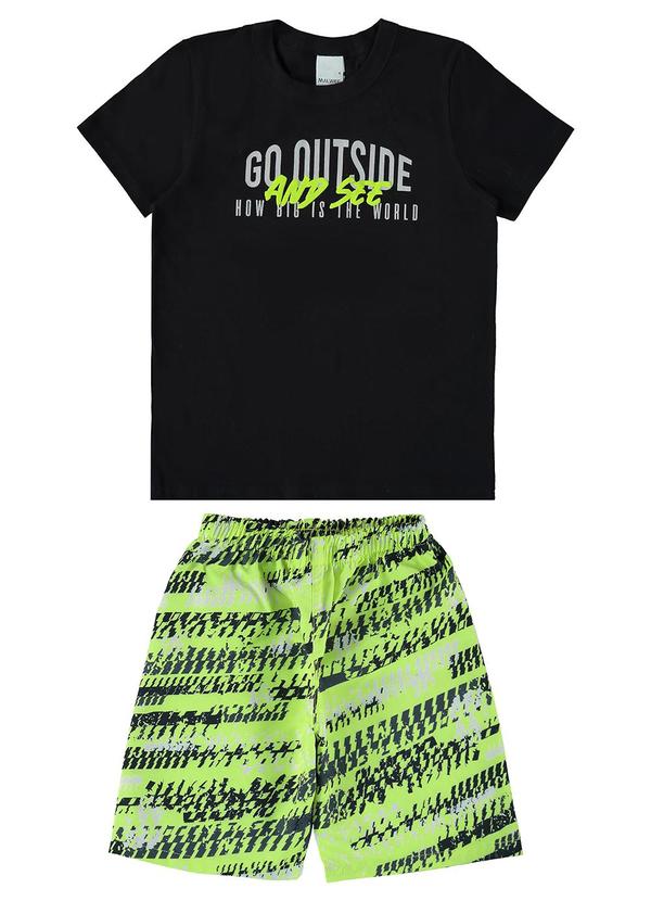 Malwee Kids - Conjunto Preto Go Outside Comfort Menino