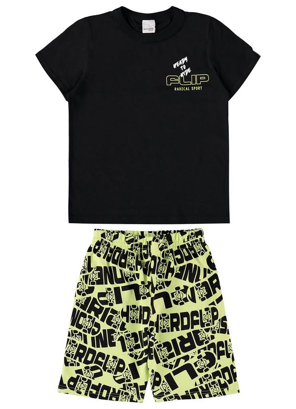 Malwee Kids - Conjunto Preto Radical Sport Moletinho Menino