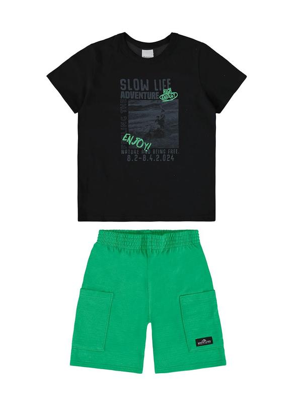 Malwee Kids - Conjunto Preto Slow Life Menino