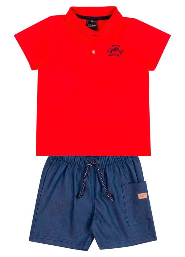 Soft Bonni - Conjunto Primeiros Passos Sarja Vermelho