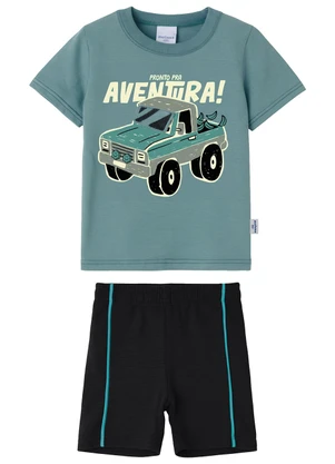 Malwee Kids - Conjunto Pronto Pra Aventura! Azul Petróleo - MALWEE KIDS