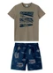 Malwee Kids - Conjunto Racer Microfibra Taupe - variação: Taupe