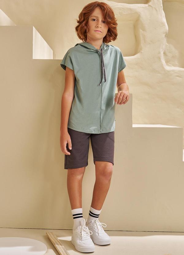 Perfect Boys - Conjunto Regata 1/2 Malha e Short  Cinza