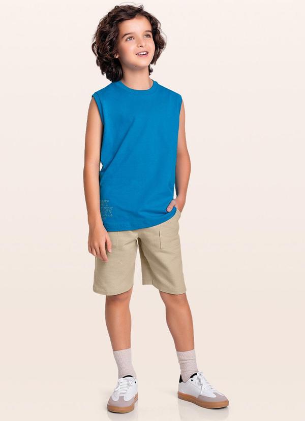 Fakini Kids - Conjunto Regata/Bermuda Azul