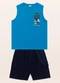 Fakini Kids - Conjunto Regata/Bermuda Bege - variação: Azul