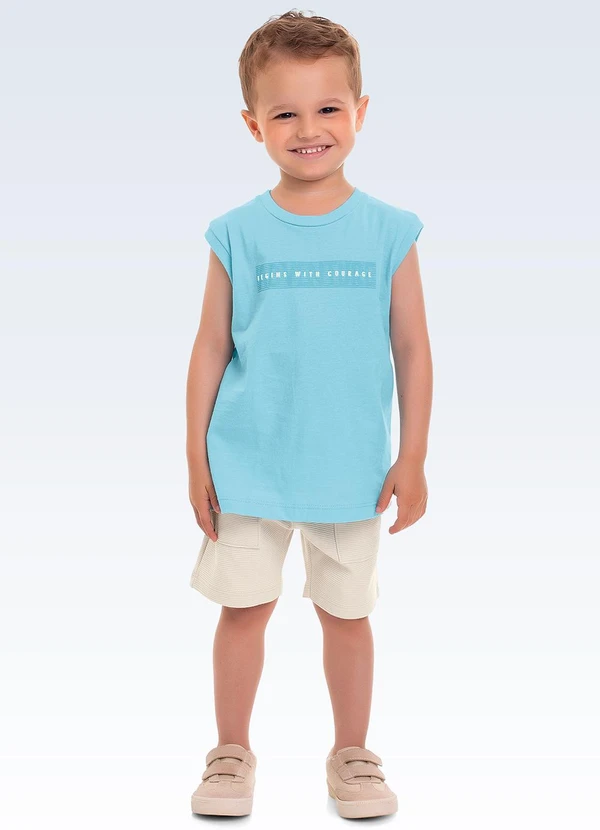 Fakini Kids - Conjunto Regata/Bermuda Azul