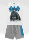 Batman - Conjunto Regata/Bermuda Batman Branco - variação: Branco