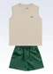 Fakini Kids - Conjunto Regata/Bermuda Bege - variação: Bege