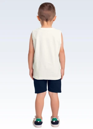 Fakini Kids - Conjunto Regata/Bermuda Bege - FAKINI KIDS
