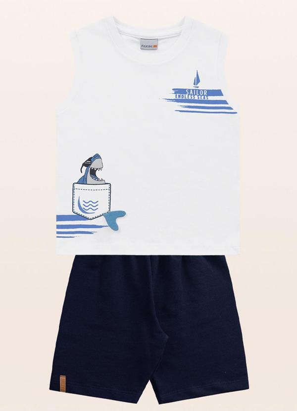 Fakini Kids - Conjunto Regata/Bermuda Branco 3