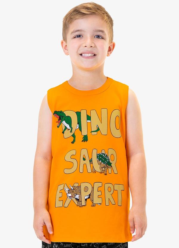 Rovi Kids - Conjunto Regata Bermuda Dino Laranja