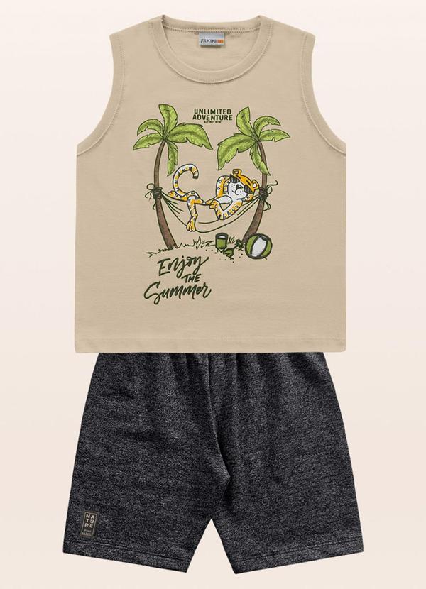 Fakini Kids - Conjunto Regata/Bermuda Preto