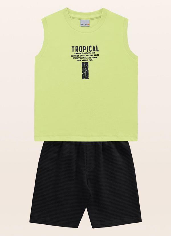 Fakini Kids - Conjunto Regata/Bermuda Preto