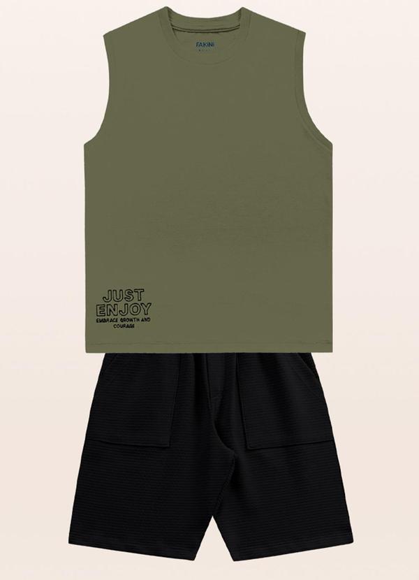 Fakini Kids - Conjunto Regata/Bermuda Preto
